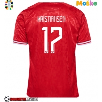 Moške Nogometnih dresov Danska Victor Kristiansen #17 Domači EP 2024 Kratki rokavi